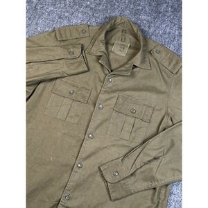 Vintage 1984 Field Jacket Shirt Olive Pockets Military 14 G 46‎ H Large